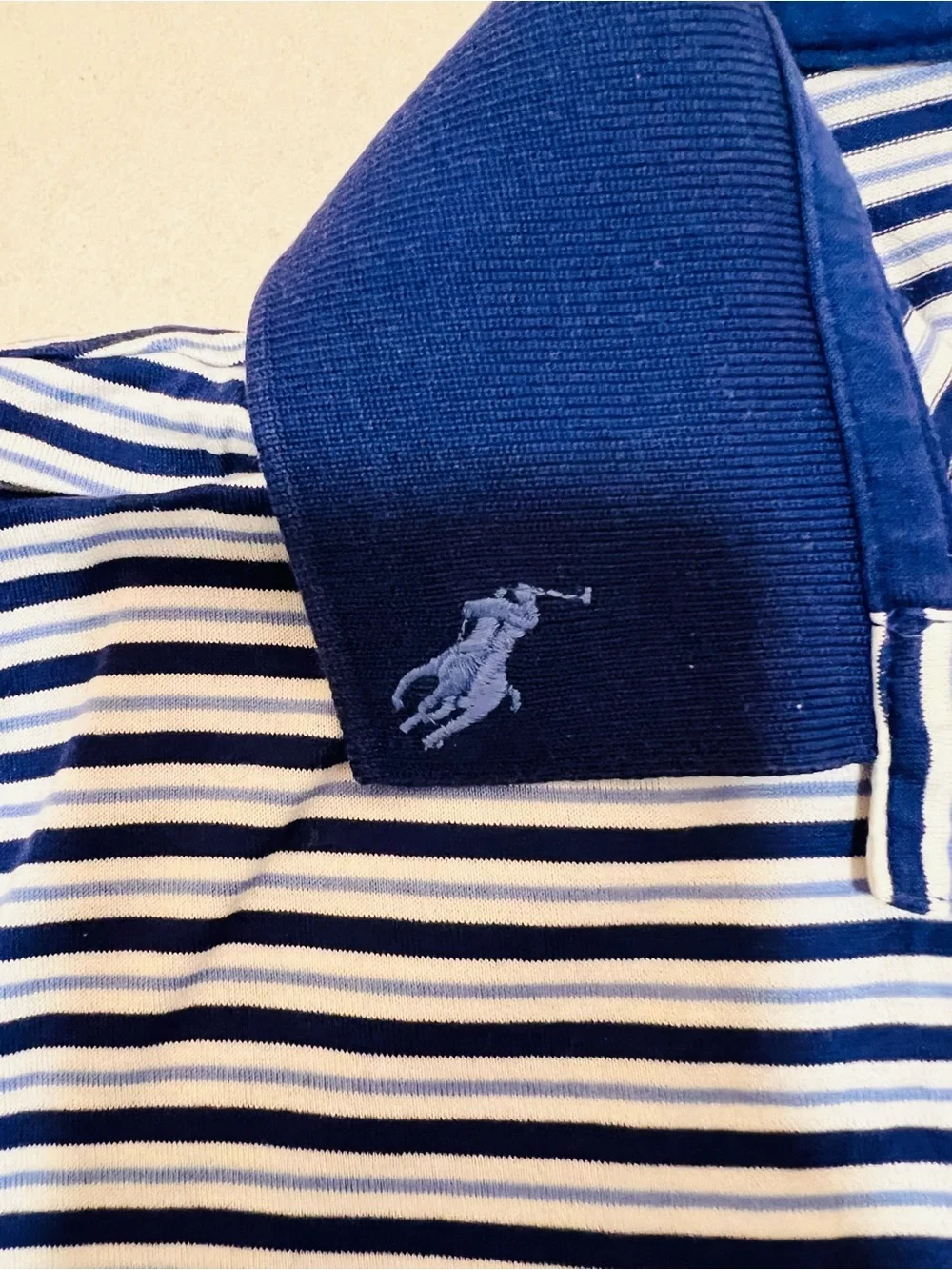 Polo Golf Ralph Lauren Blue White Stripe Polo Shirt Men’s Small